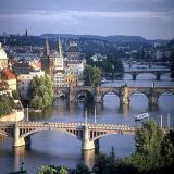 I ponti sul fiume Moldava che attraversa la citt� i Praga.